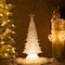 Glitzhome® 18.5" Lighted Acrylic Rotating Christmas Table Tree